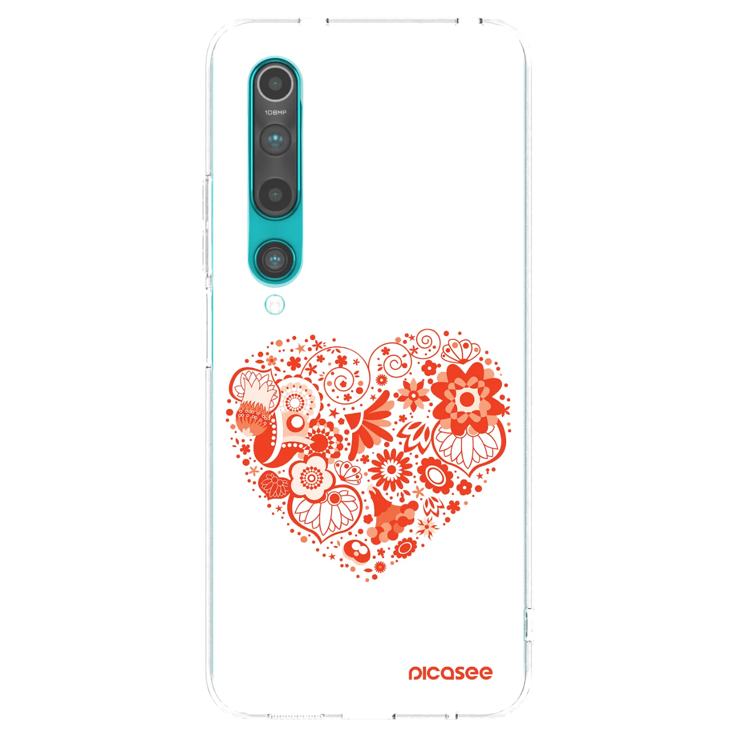 Picasee átlátszó szilikon tok az alábbi mobiltelefonokra Xiaomi Mi 10 - Big heart