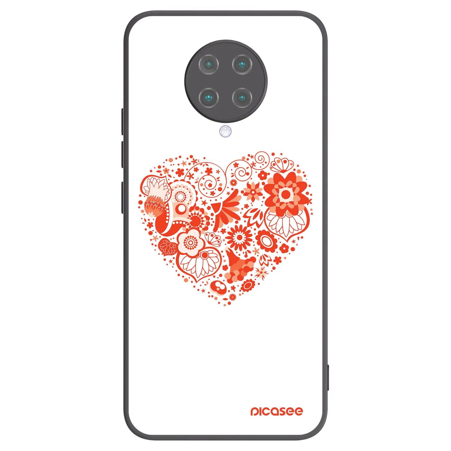 Picasee fekete szilikon tok az alábbi mobiltelefonokra Xiaomi Poco F2 Pro - Big heart