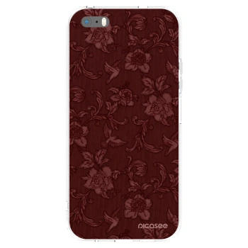 Picasee átlátszó szilikon tok az alábbi mobiltelefonokra Apple iPhone 5/5S/SE - Red Elegance