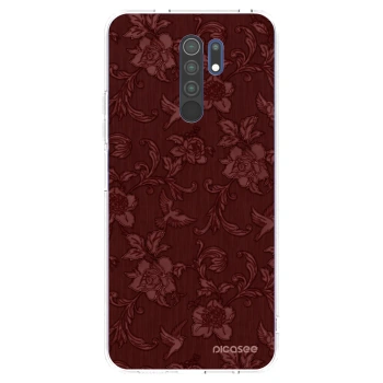 Picasee átlátszó szilikon tok az alábbi mobiltelefonokra Xiaomi Redmi 9 - Red Elegance