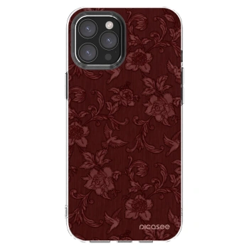 Picasee átlátszó szilikon tok az alábbi mobiltelefonokra Apple iPhone 12 Pro Max - Red Elegance