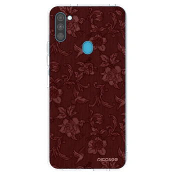 Picasee átlátszó szilikon tok az alábbi mobiltelefonokra Samsung Galaxy M11 - Red Elegance