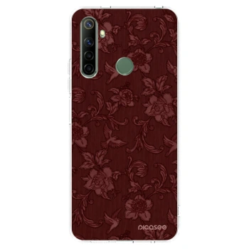 Picasee átlátszó szilikon tok az alábbi mobiltelefonokra Realme 6i - Red Elegance