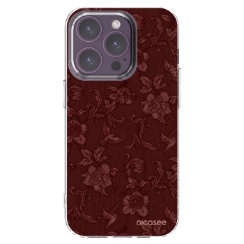 Picasee átlátszó szilikon tok az alábbi mobiltelefonokra Apple iPhone 14 Pro - Red Elegance