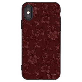 Picasee fekete szilikon tok az alábbi mobiltelefonokra Apple iPhone X/XS - Red Elegance