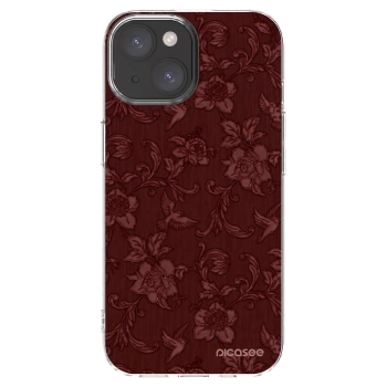Picasee átlátszó szilikon tok az alábbi mobiltelefonokra Apple iPhone 15 - Red Elegance