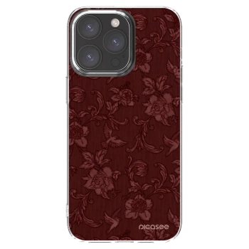 Picasee átlátszó szilikon tok az alábbi mobiltelefonokra Apple iPhone 15 Pro Max - Red Elegance