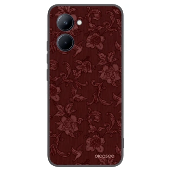 Picasee fekete szilikon tok az alábbi mobiltelefonokra Realme C33 (2023) - Red Elegance