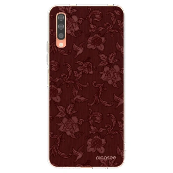 Picasee átlátszó szilikon tok az alábbi mobiltelefonokra Samsung Galaxy A70 A705F - Red Elegance