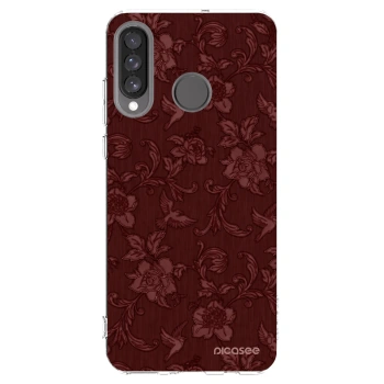 Picasee átlátszó szilikon tok az alábbi mobiltelefonokra Huawei P30 Lite - Red Elegance
