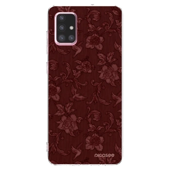 Picasee átlátszó szilikon tok az alábbi mobiltelefonokra Samsung Galaxy A71 A715F - Red Elegance