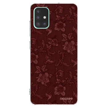Picasee átlátszó szilikon tok az alábbi mobiltelefonokra Samsung Galaxy A51 A515F - Red Elegance