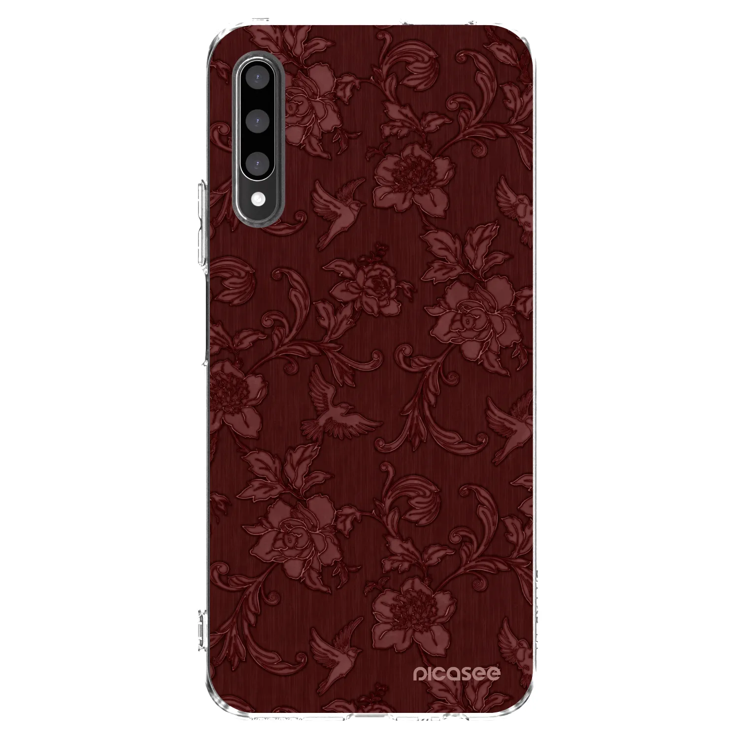 Picasee átlátszó szilikon tok az alábbi mobiltelefonokra Honor 9X Pro - Red Elegance