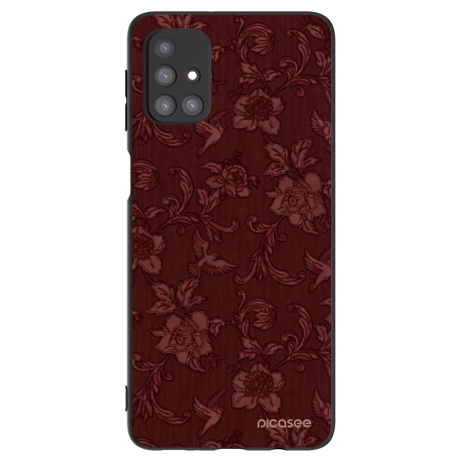 Picasee fekete szilikon tok az alábbi mobiltelefonokra Samsung Galaxy M31s - Red Elegance