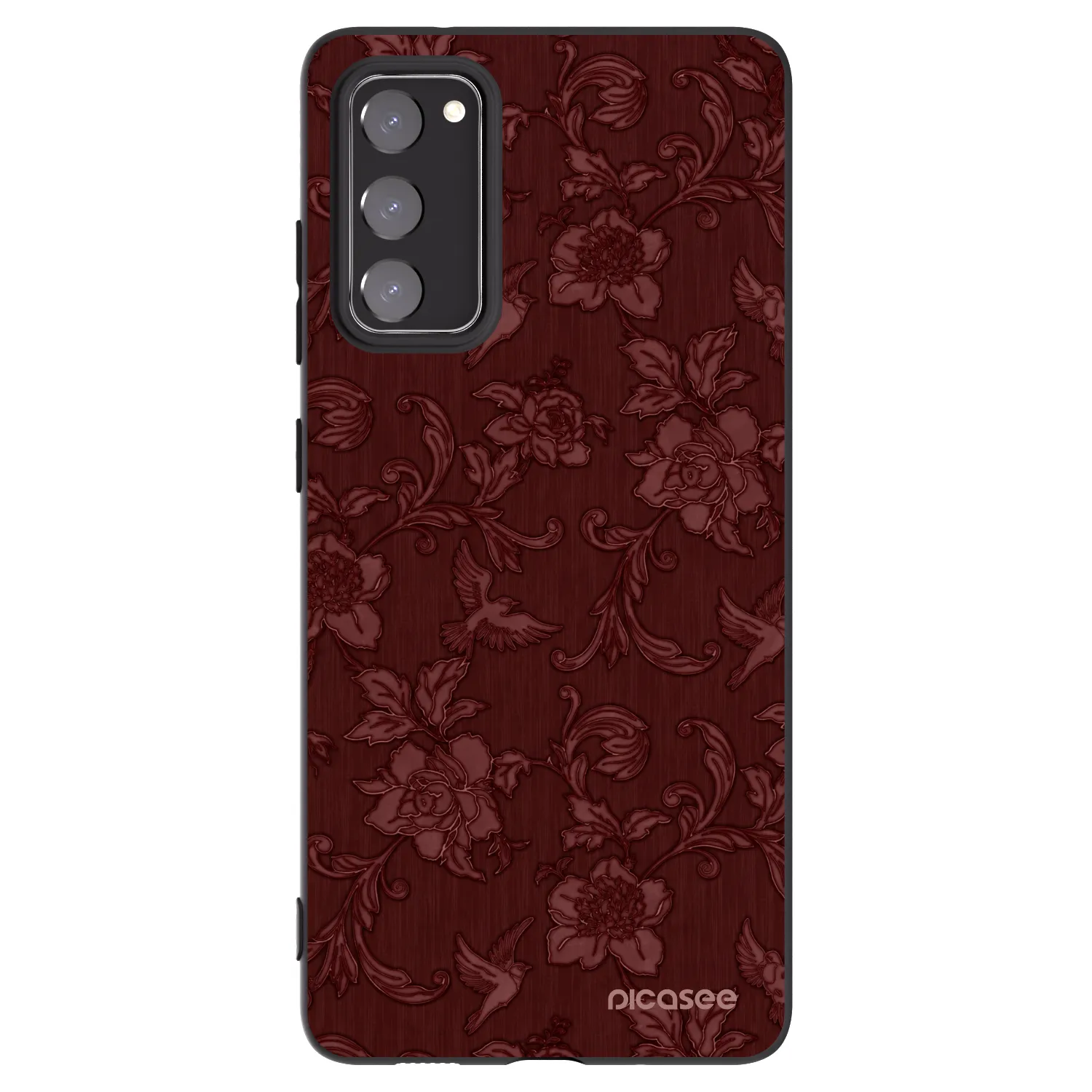 Picasee fekete szilikon tok az alábbi mobiltelefonokra Samsung Galaxy S20 FE - Red Elegance