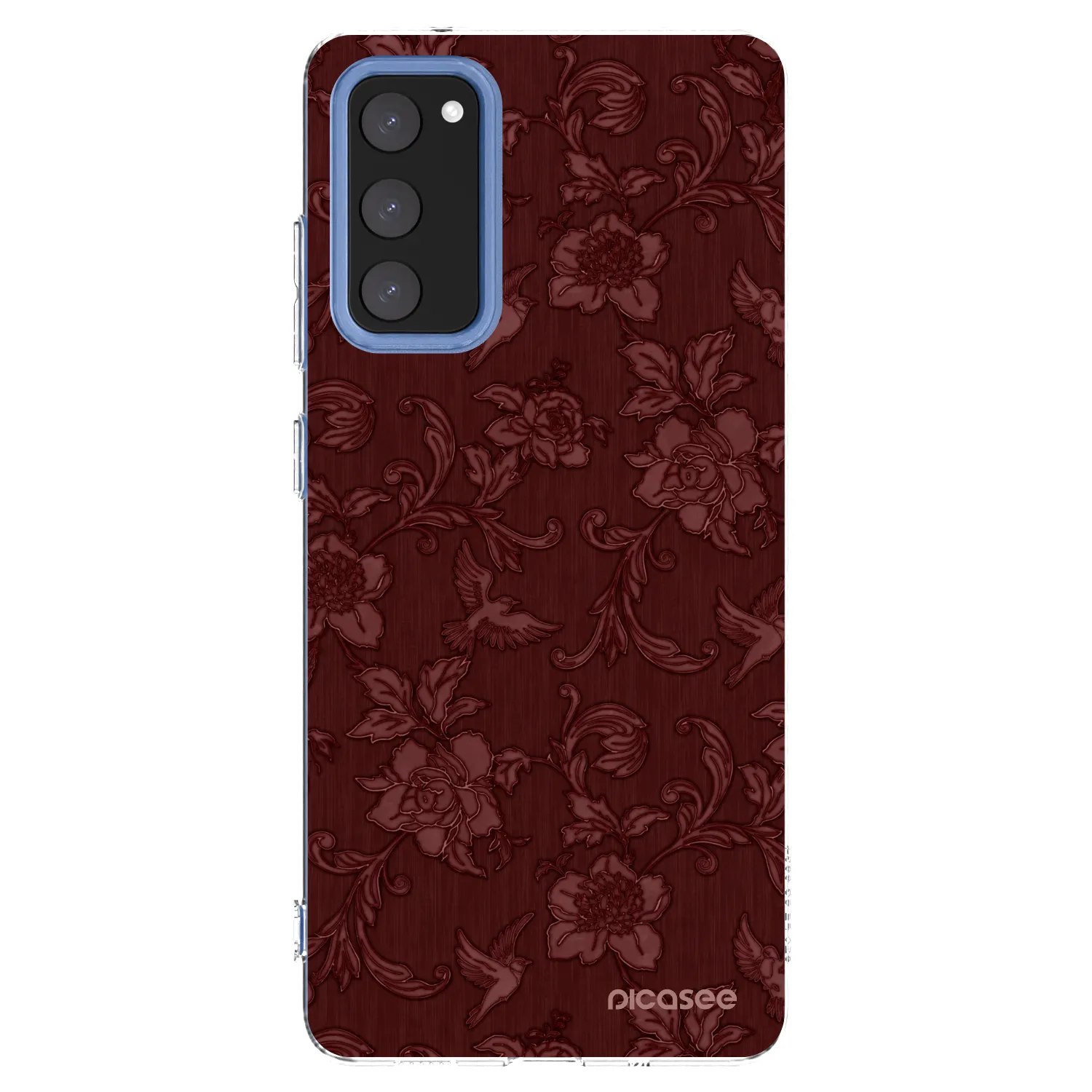 Picasee átlátszó szilikon tok az alábbi mobiltelefonokra Samsung Galaxy S20 FE - Red Elegance