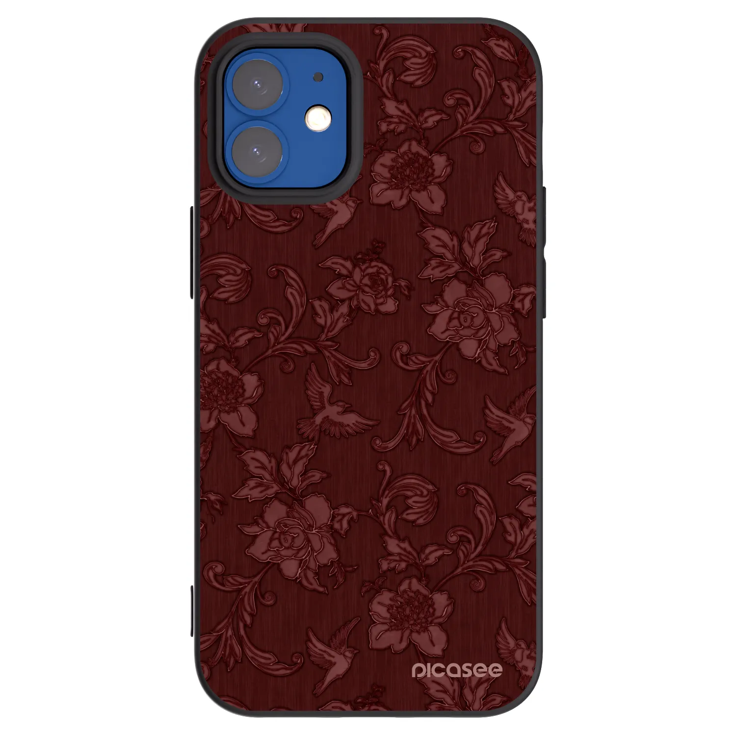 Picasee fekete szilikon tok az alábbi mobiltelefonokra Apple iPhone 12 mini - Red Elegance