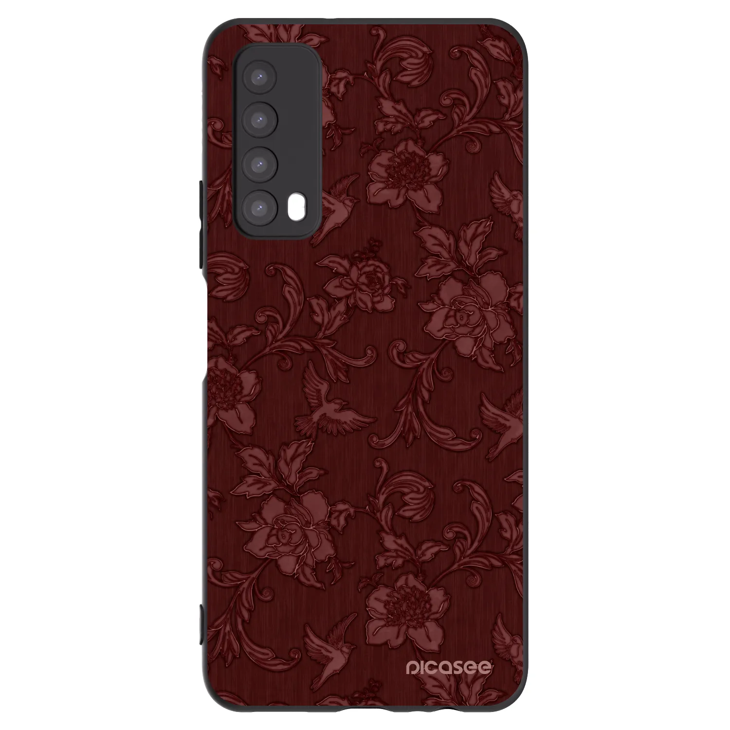 Picasee fekete szilikon tok az alábbi mobiltelefonokra Huawei P Smart 2021 - Red Elegance