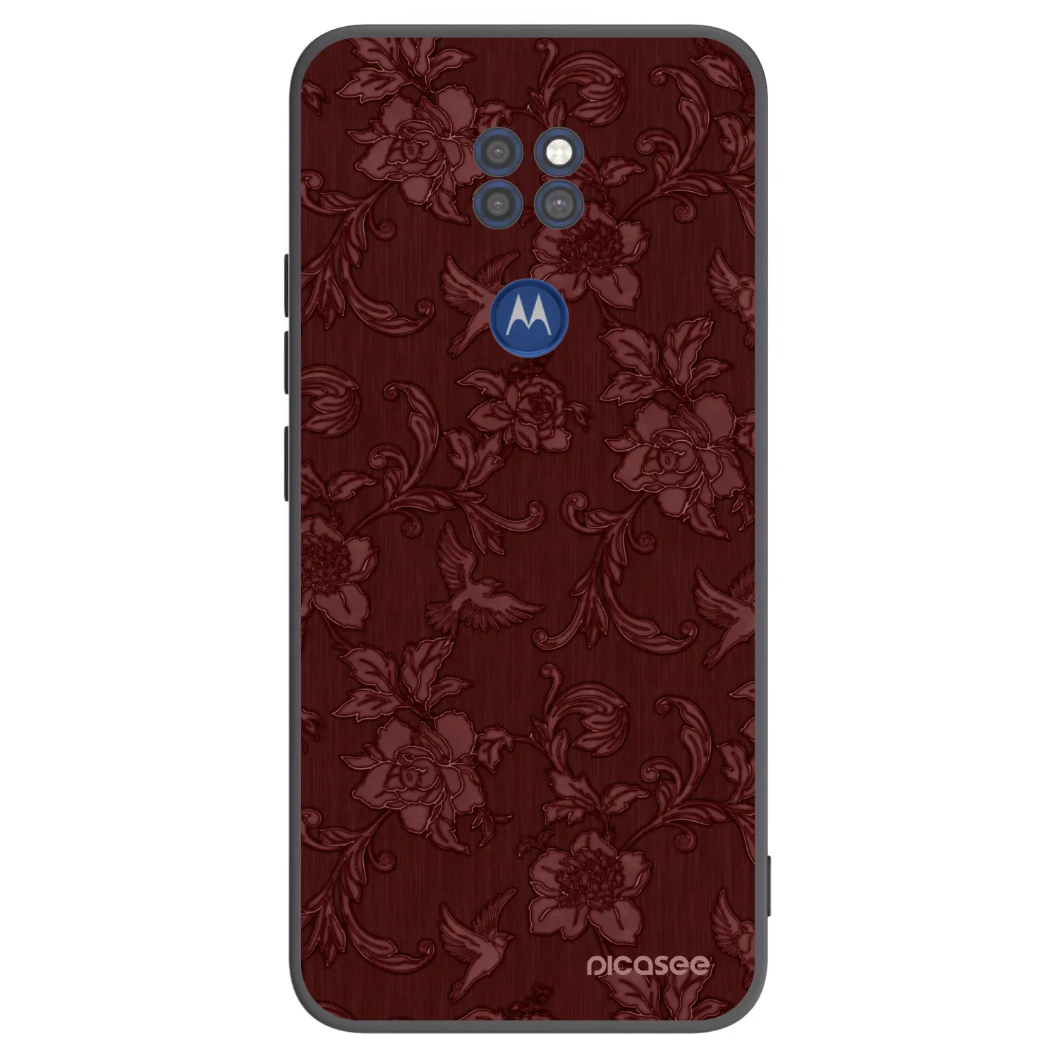 Picasee fekete szilikon tok az alábbi mobiltelefonokra Motorola Moto G9 Play - Red Elegance