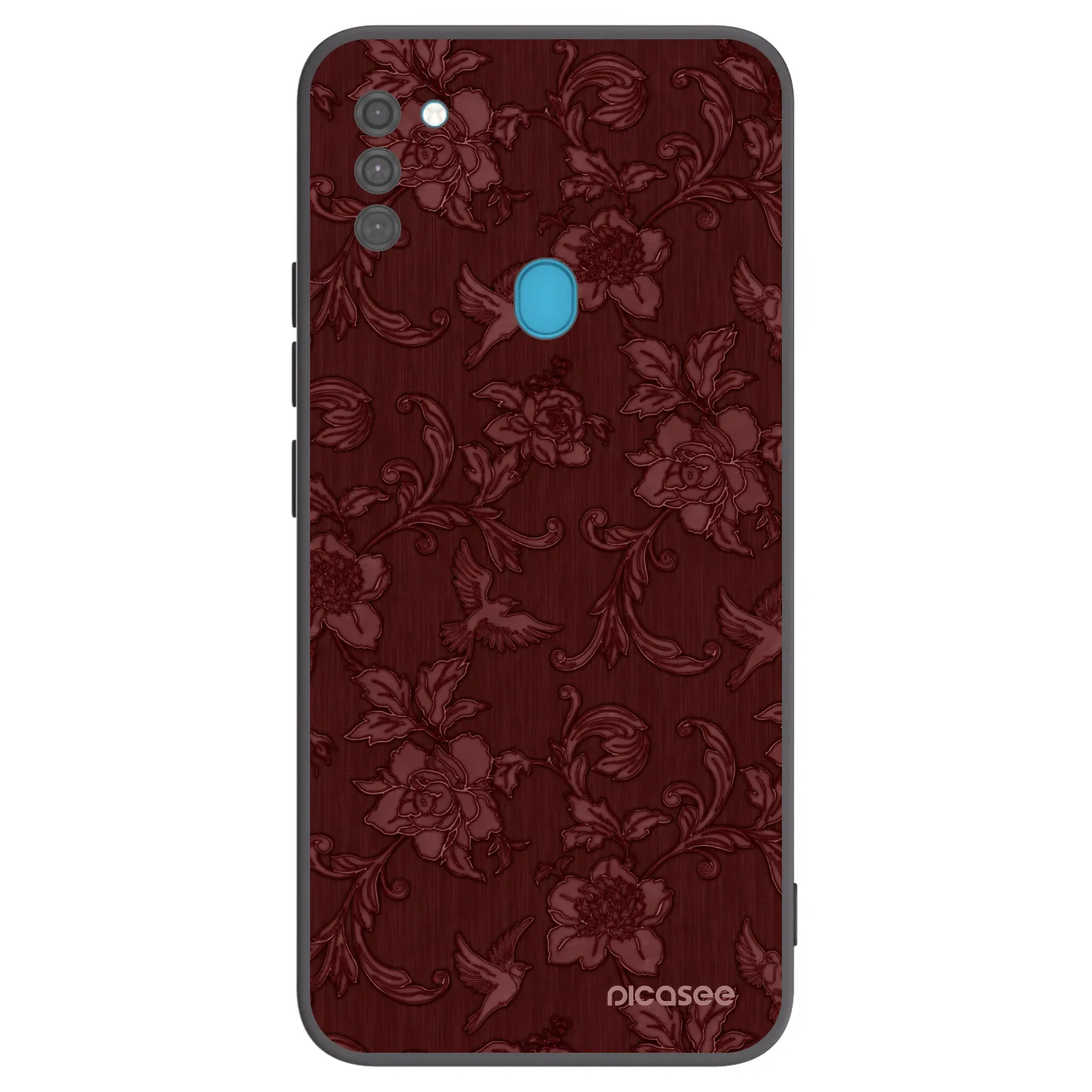 Picasee fekete szilikon tok az alábbi mobiltelefonokra Samsung Galaxy M11 - Red Elegance