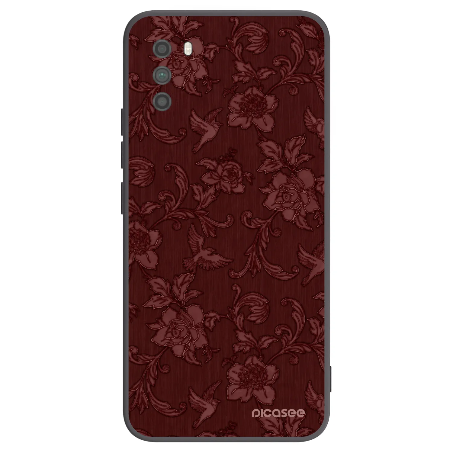 Picasee fekete szilikon tok az alábbi mobiltelefonokra Xiaomi Poco M3 - Red Elegance