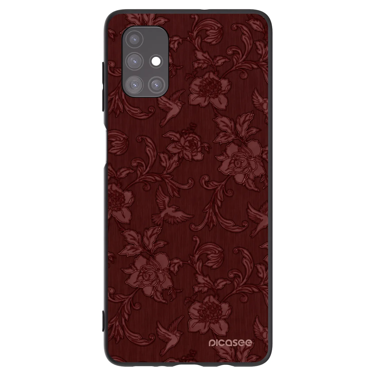 Picasee fekete szilikon tok az alábbi mobiltelefonokra Samsung Galaxy M51 M515F - Red Elegance