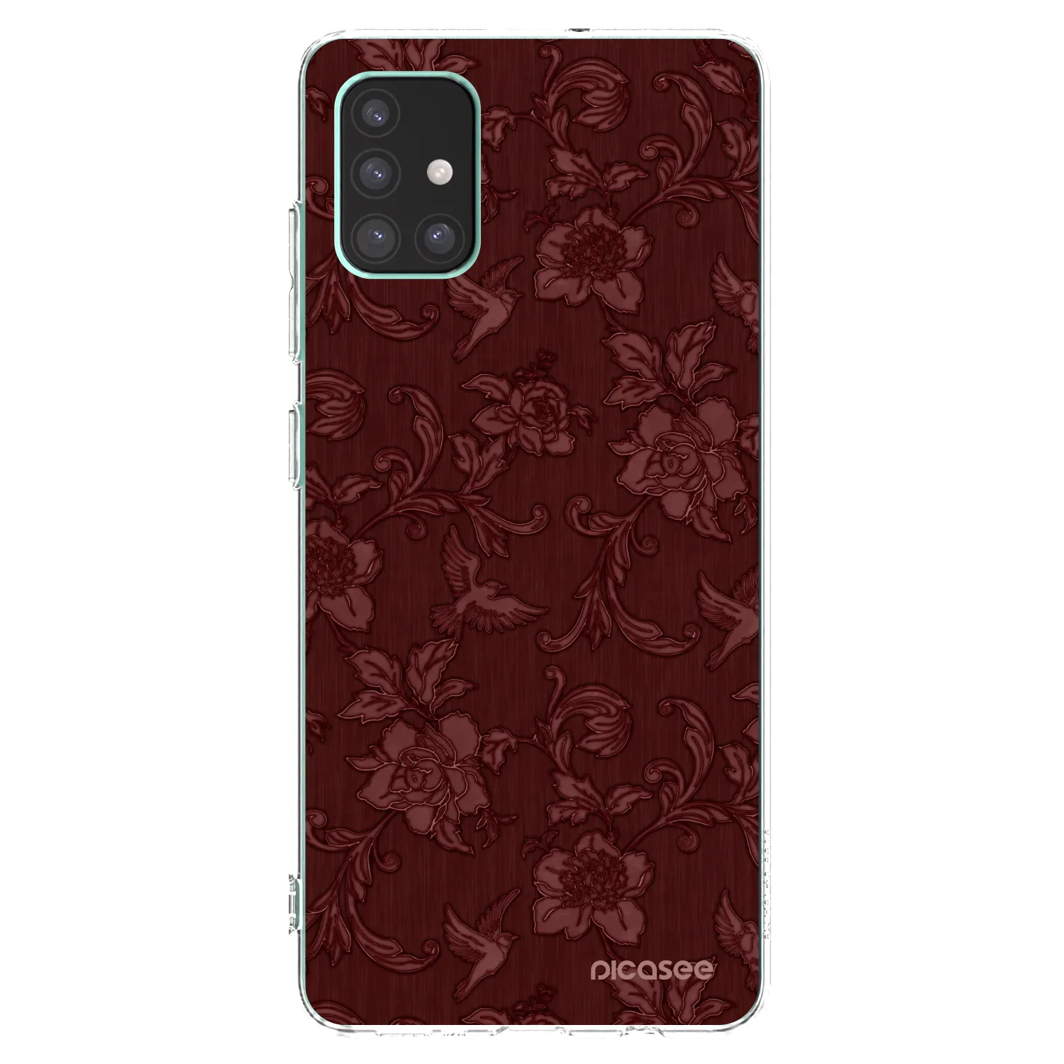 Picasee átlátszó szilikon tok az alábbi mobiltelefonokra Samsung Galaxy M51 M515F - Red Elegance