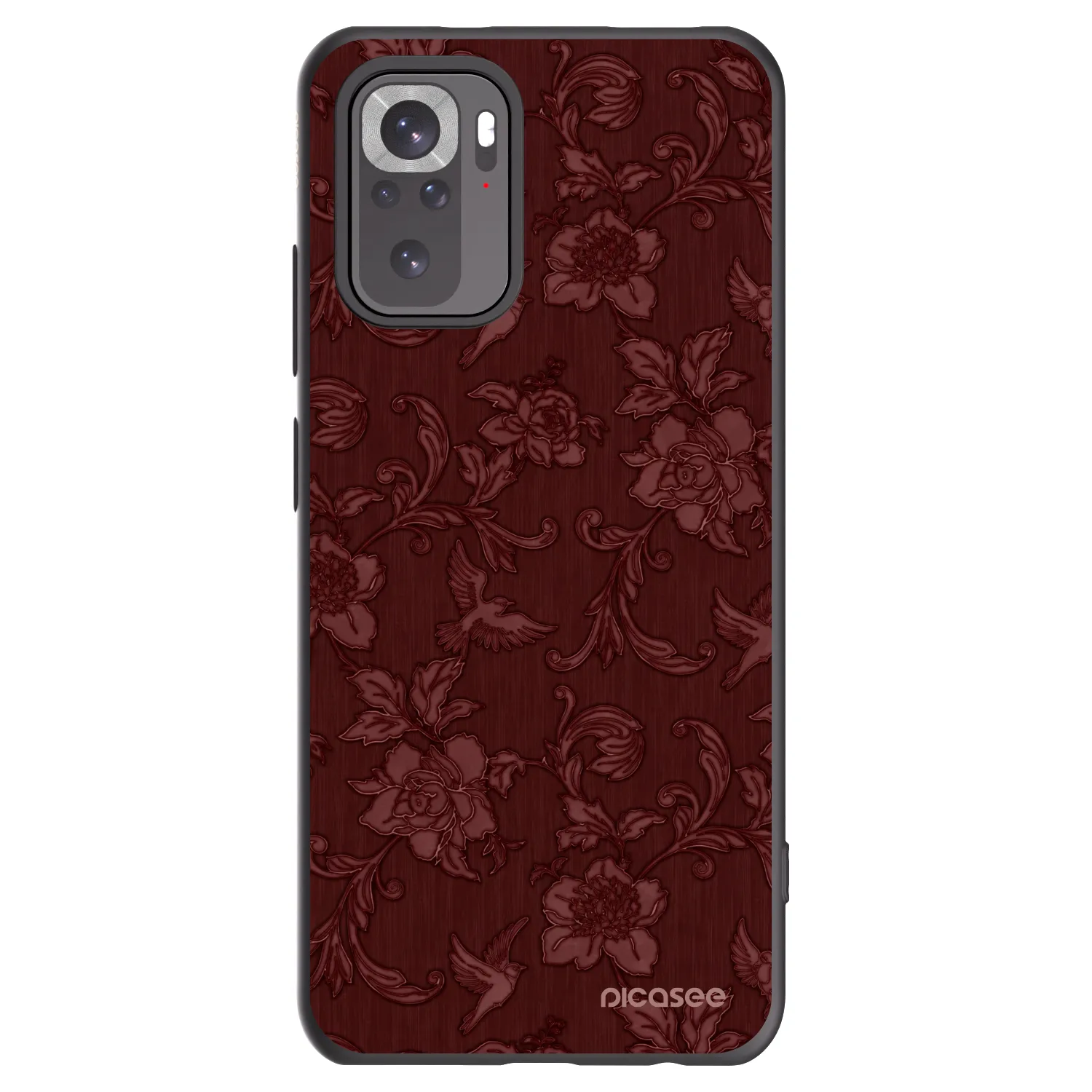 Picasee fekete szilikon tok az alábbi mobiltelefonokra Xiaomi Redmi Note 10 - Red Elegance