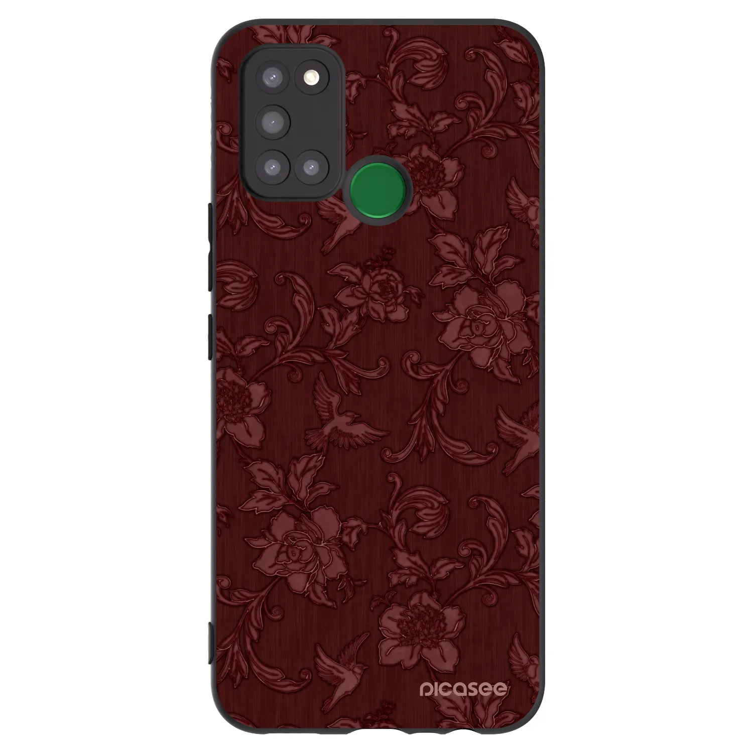 Picasee fekete szilikon tok az alábbi mobiltelefonokra Realme 7i - Red Elegance