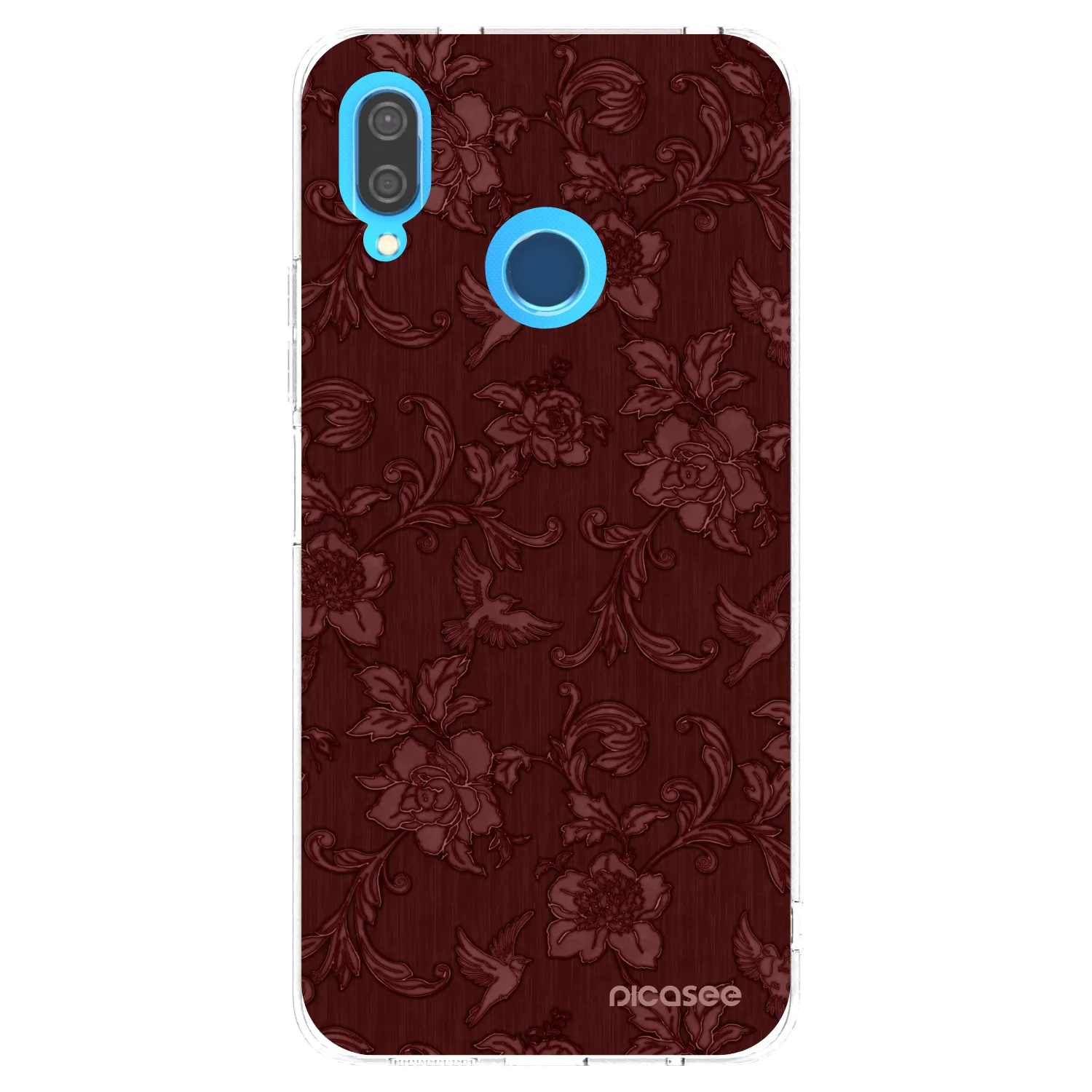 Picasee átlátszó szilikon tok az alábbi mobiltelefonokra Huawei P20 Lite - Red Elegance