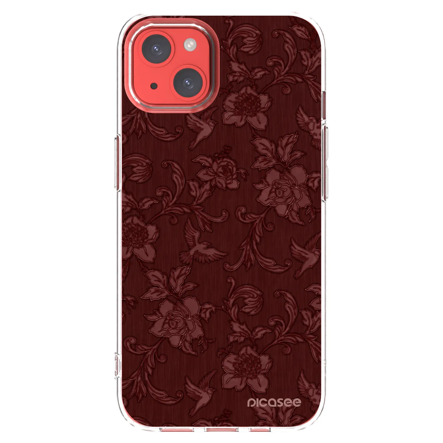 Picasee átlátszó szilikon tok az alábbi mobiltelefonokra Apple iPhone 13 - Red Elegance