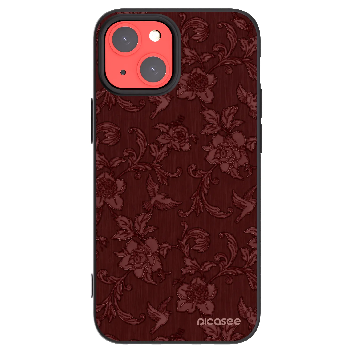 Picasee fekete szilikon tok az alábbi mobiltelefonokra Apple iPhone 13 mini - Red Elegance