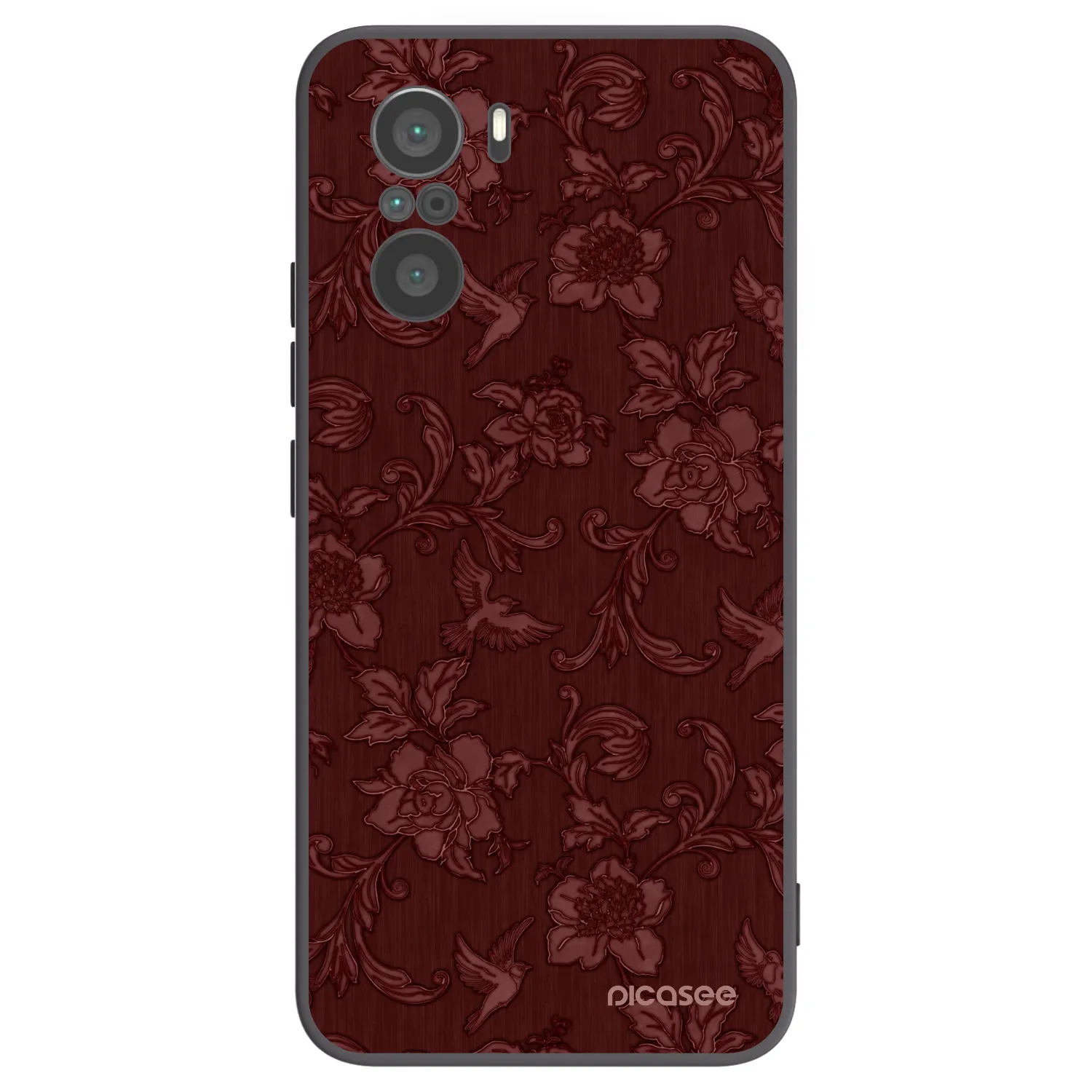 Picasee fekete szilikon tok az alábbi mobiltelefonokra Xiaomi Poco F3 - Red Elegance