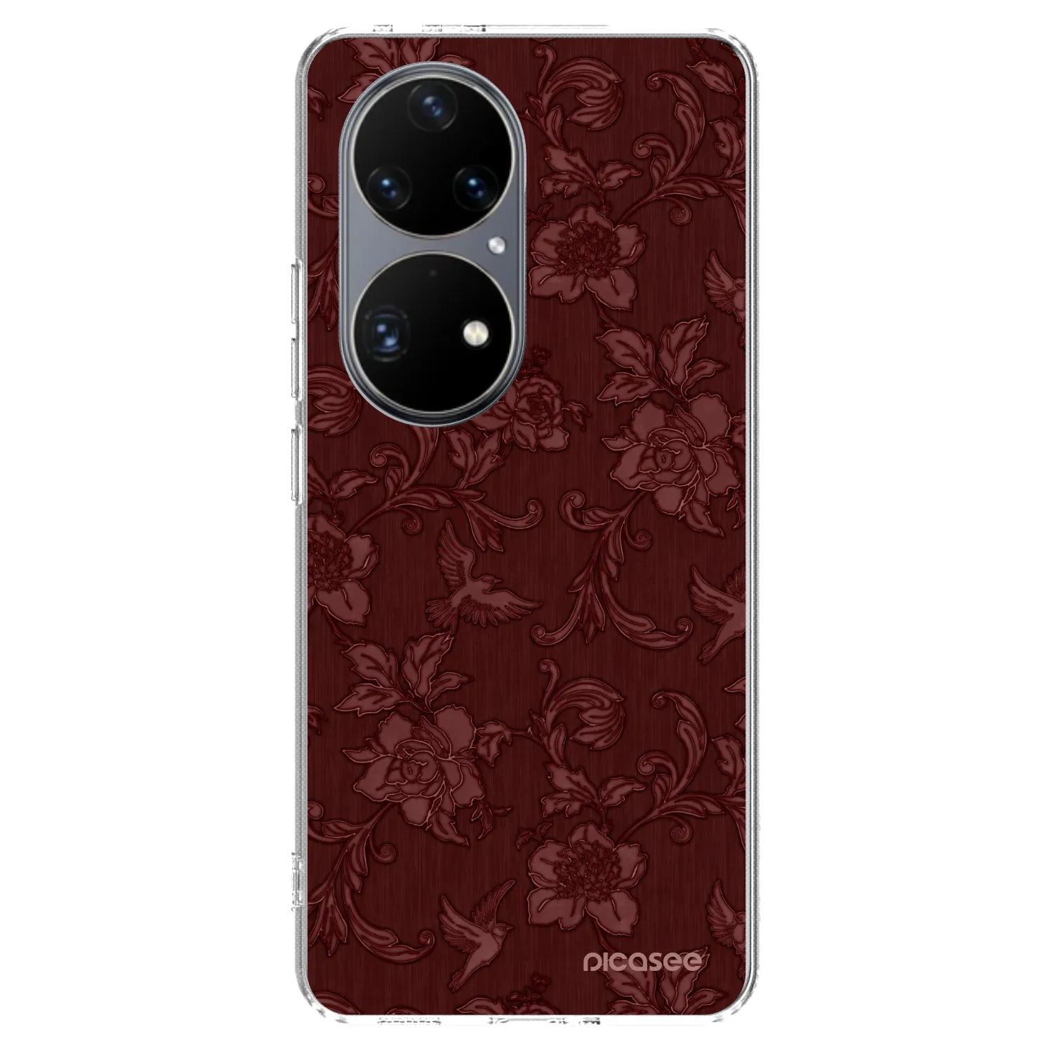 Picasee átlátszó szilikon tok az alábbi mobiltelefonokra Huawei P50 - Red Elegance