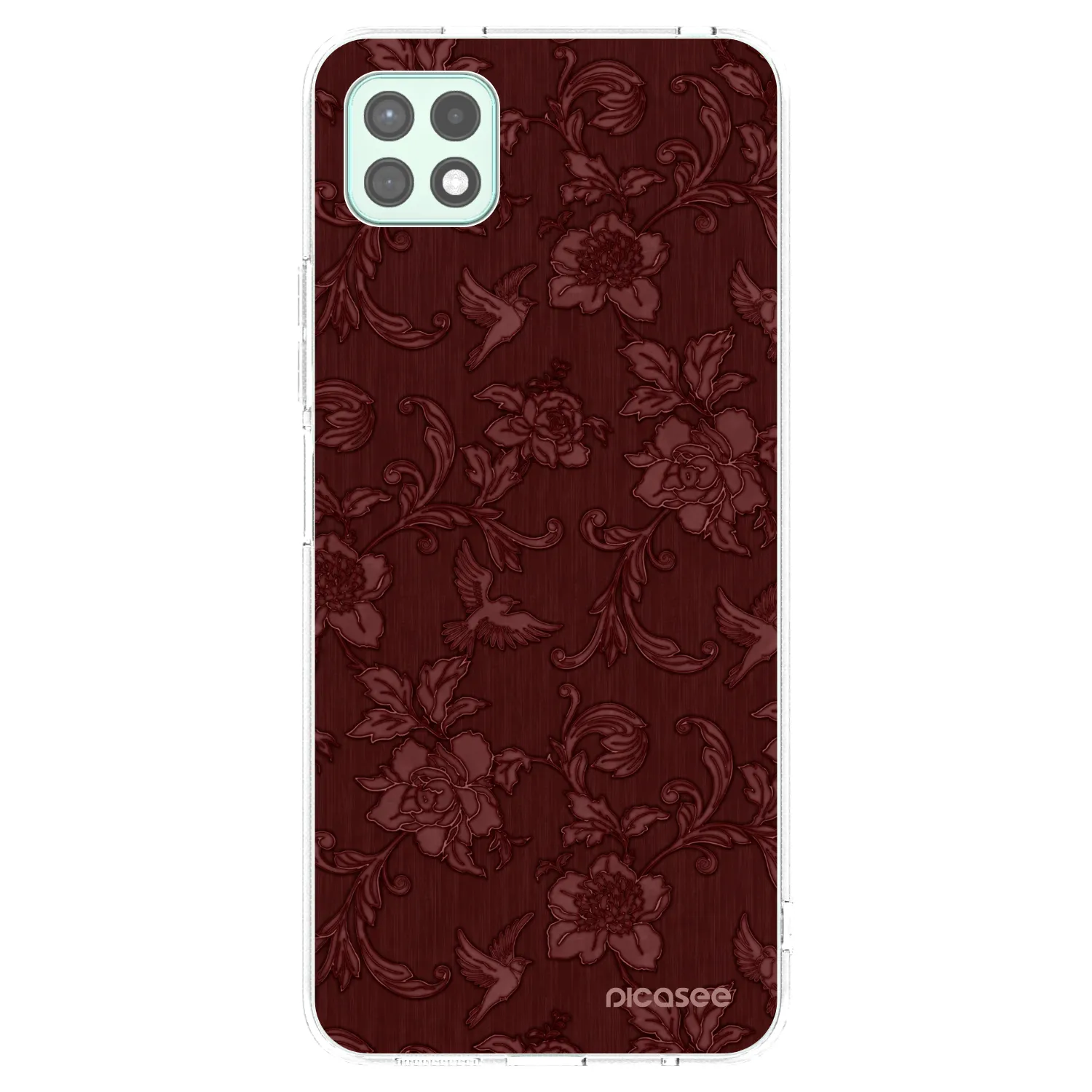 Picasee átlátszó szilikon tok az alábbi mobiltelefonokra Samsung Galaxy A22 A226B 5G - Red Elegance