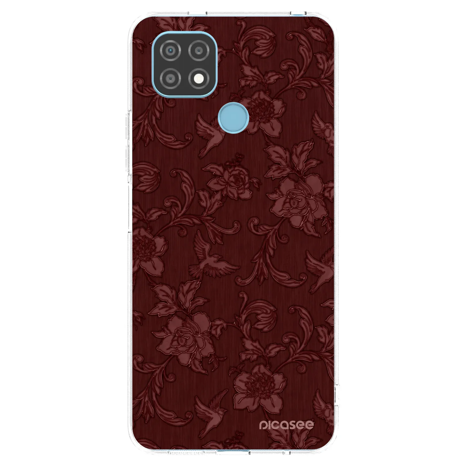 Picasee átlátszó szilikon tok az alábbi mobiltelefonokra Realme C21 - Red Elegance