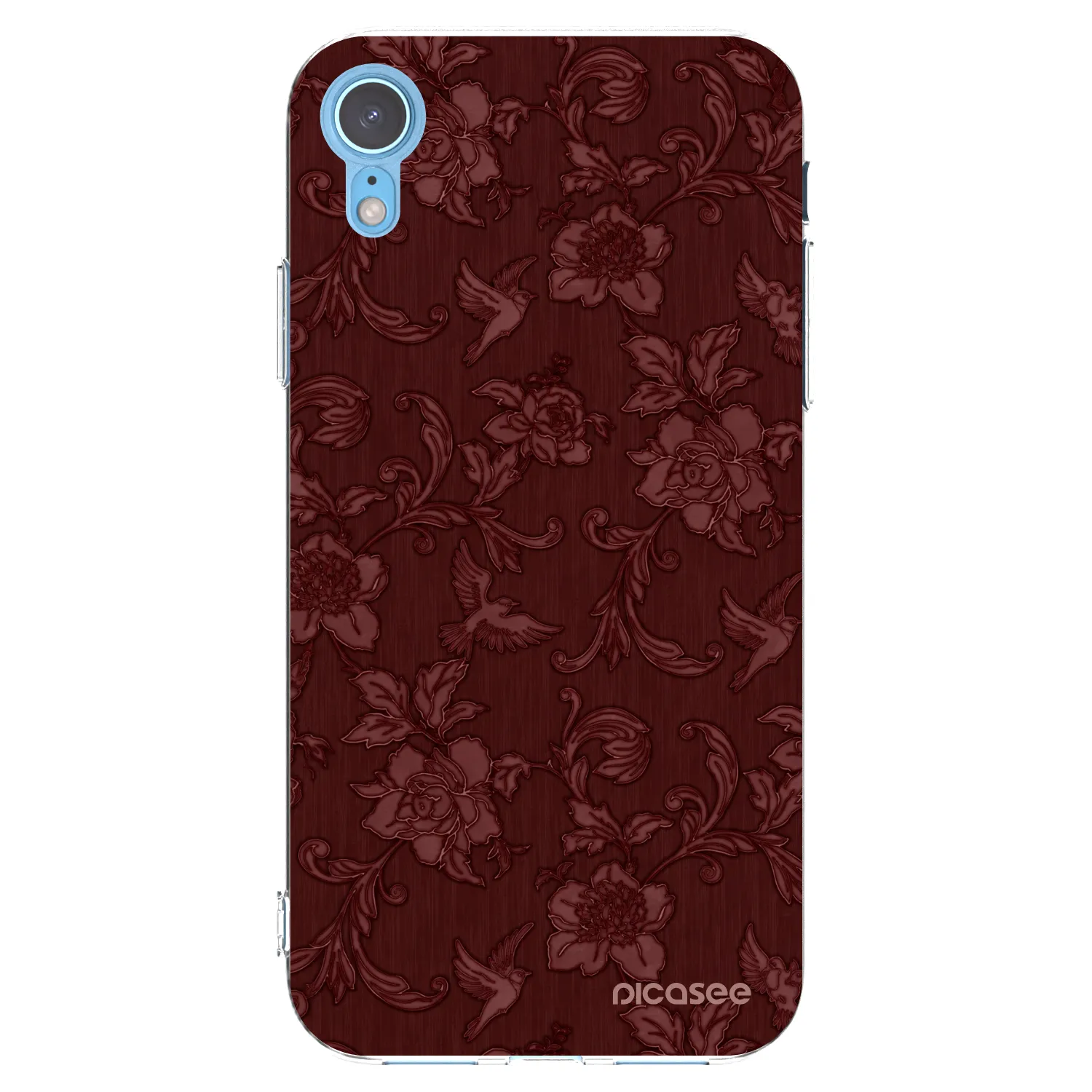 Picasee átlátszó szilikon tok az alábbi mobiltelefonokra Apple iPhone XR - Red Elegance