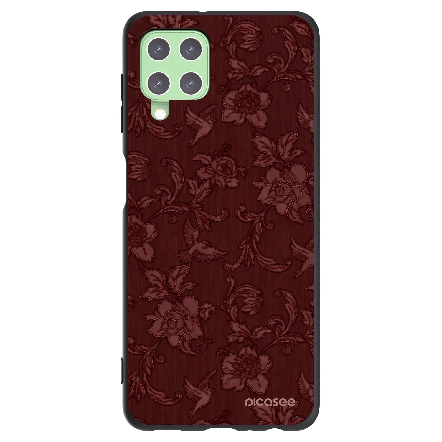 Picasee fekete szilikon tok az alábbi mobiltelefonokra Samsung Galaxy A22 A225F 4G - Red Elegance