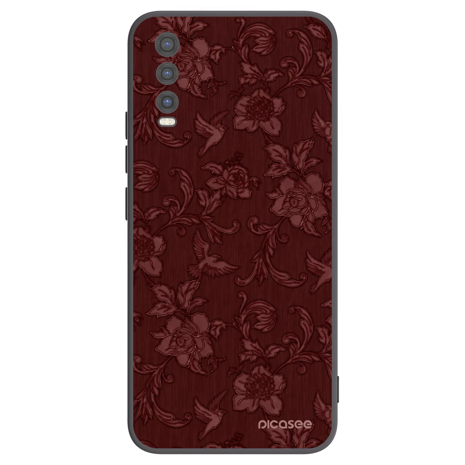 Picasee fekete szilikon tok az alábbi mobiltelefonokra Vivo Y20s - Red Elegance
