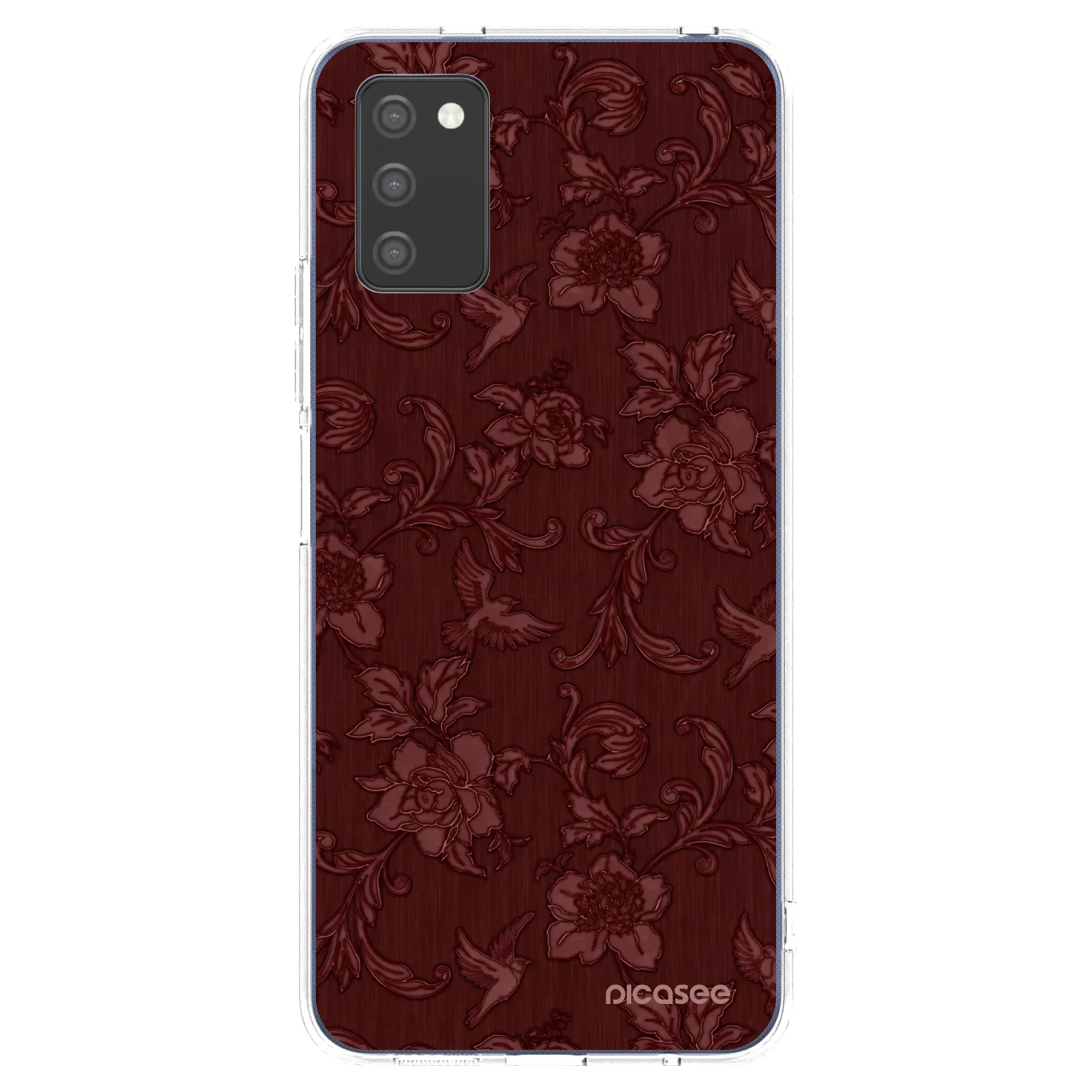 Picasee átlátszó szilikon tok az alábbi mobiltelefonokra Samsung Galaxy A03s A037G - Red Elegance