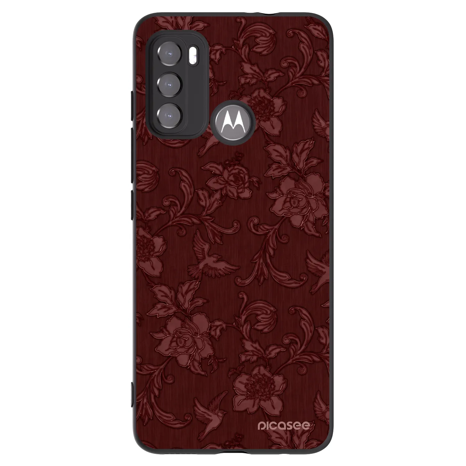 Picasee fekete szilikon tok az alábbi mobiltelefonokra Motorola Moto G60 - Red Elegance
