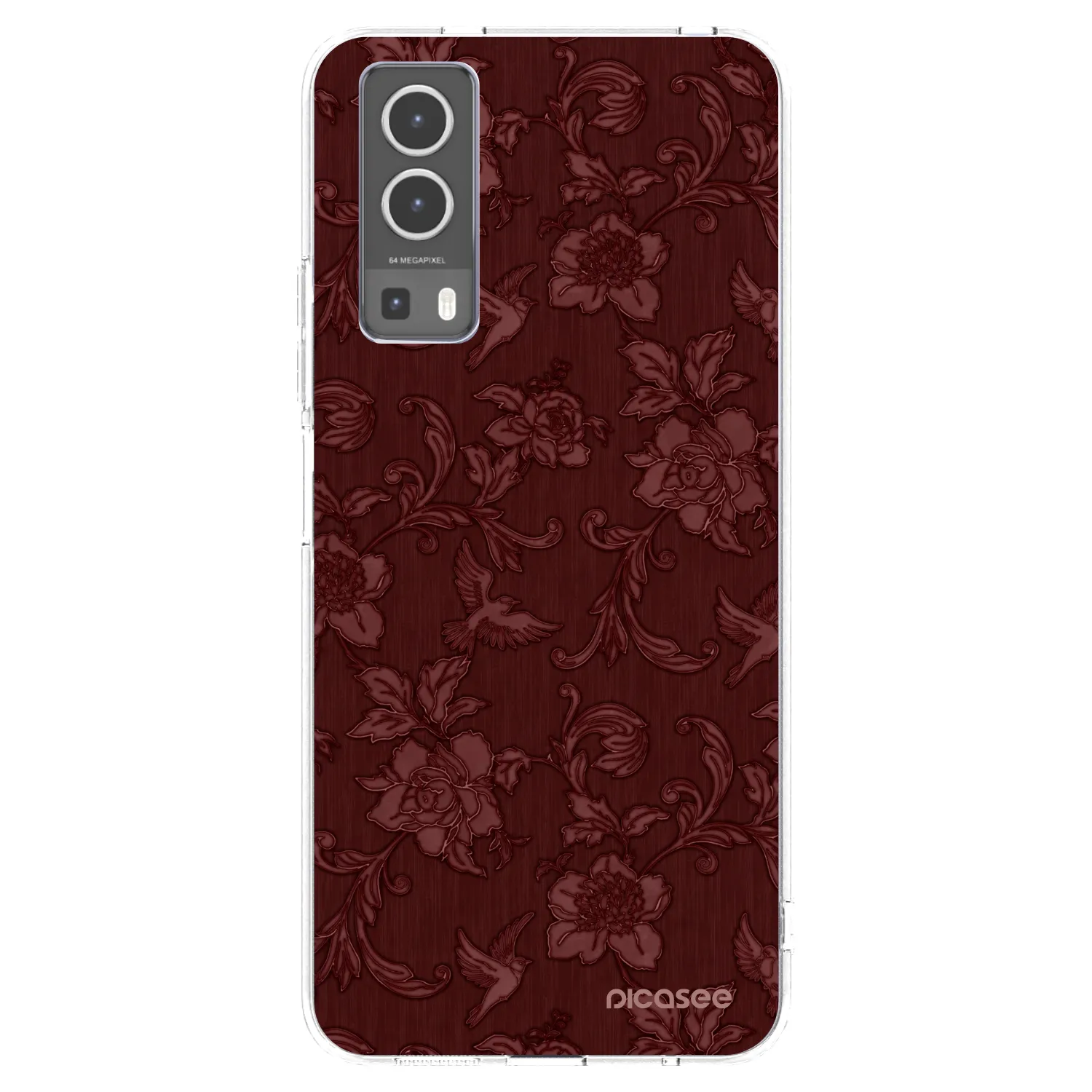 Picasee átlátszó szilikon tok az alábbi mobiltelefonokra Vivo Y72 5G - Red Elegance