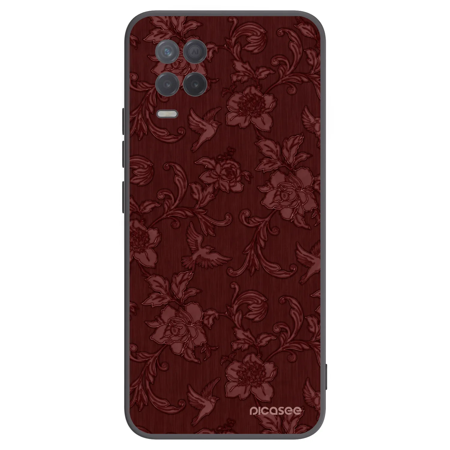 Picasee fekete szilikon tok az alábbi mobiltelefonokra Realme 8 5G - Red Elegance