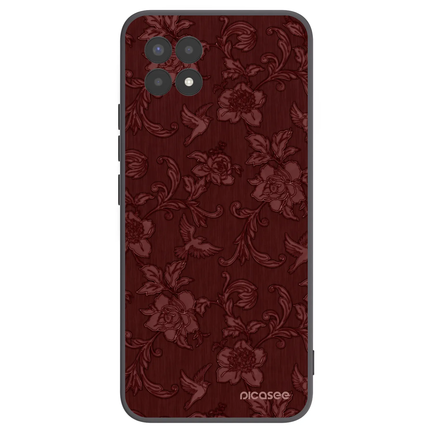 Picasee fekete szilikon tok az alábbi mobiltelefonokra Realme 8i - Red Elegance