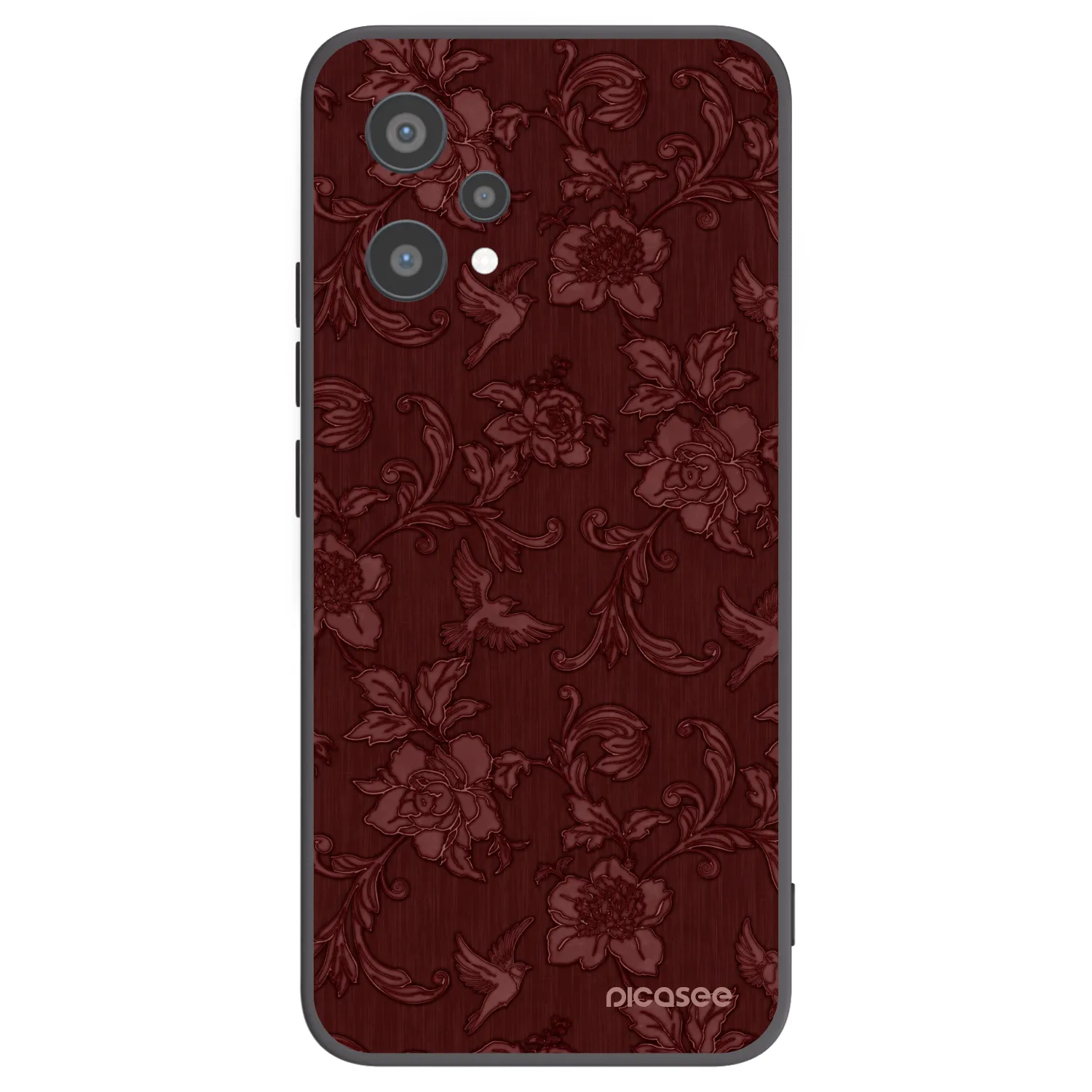 Picasee fekete szilikon tok az alábbi mobiltelefonokra Realme 9 Pro 5G - Red Elegance