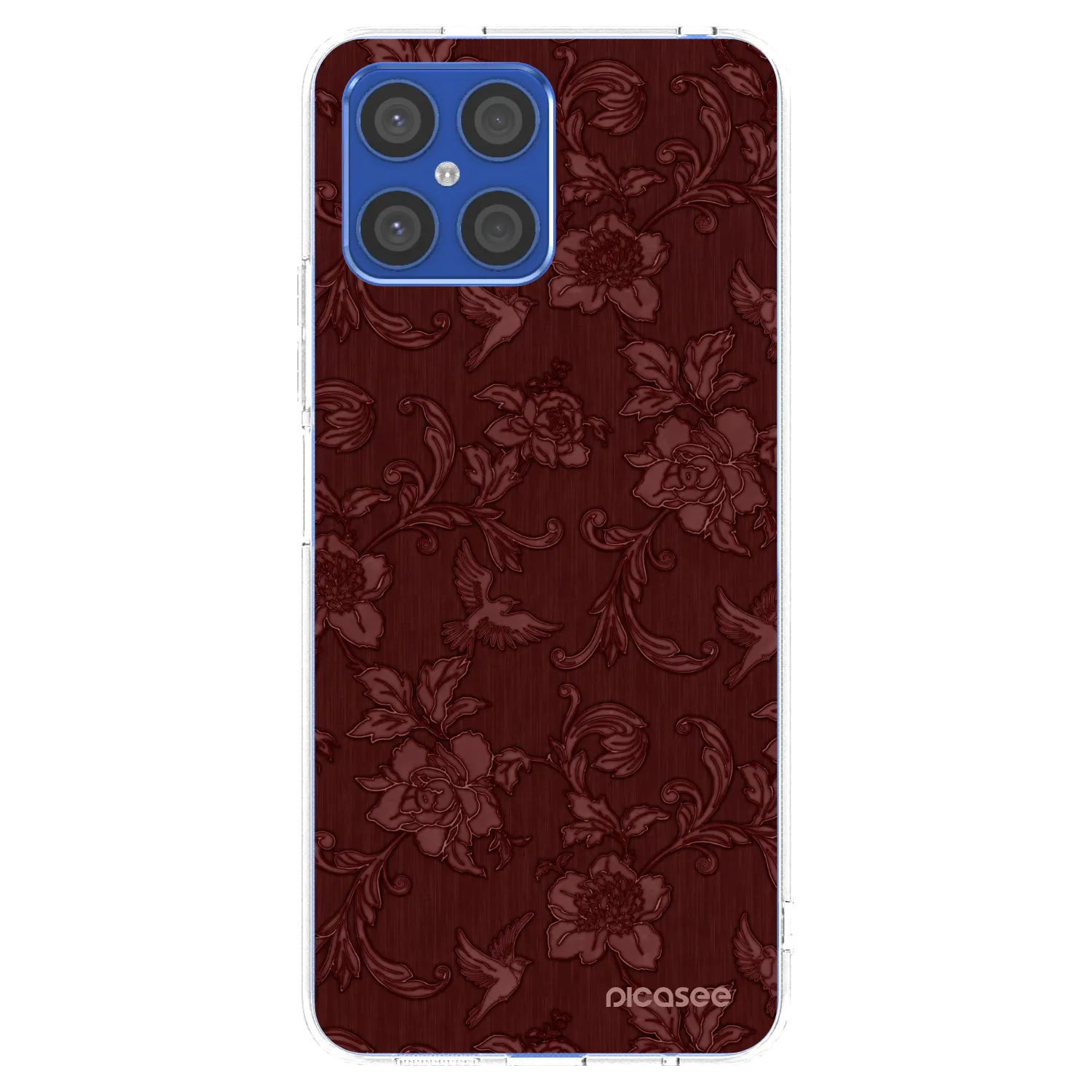 Picasee átlátszó szilikon tok az alábbi mobiltelefonokra Honor X8 4G - Red Elegance