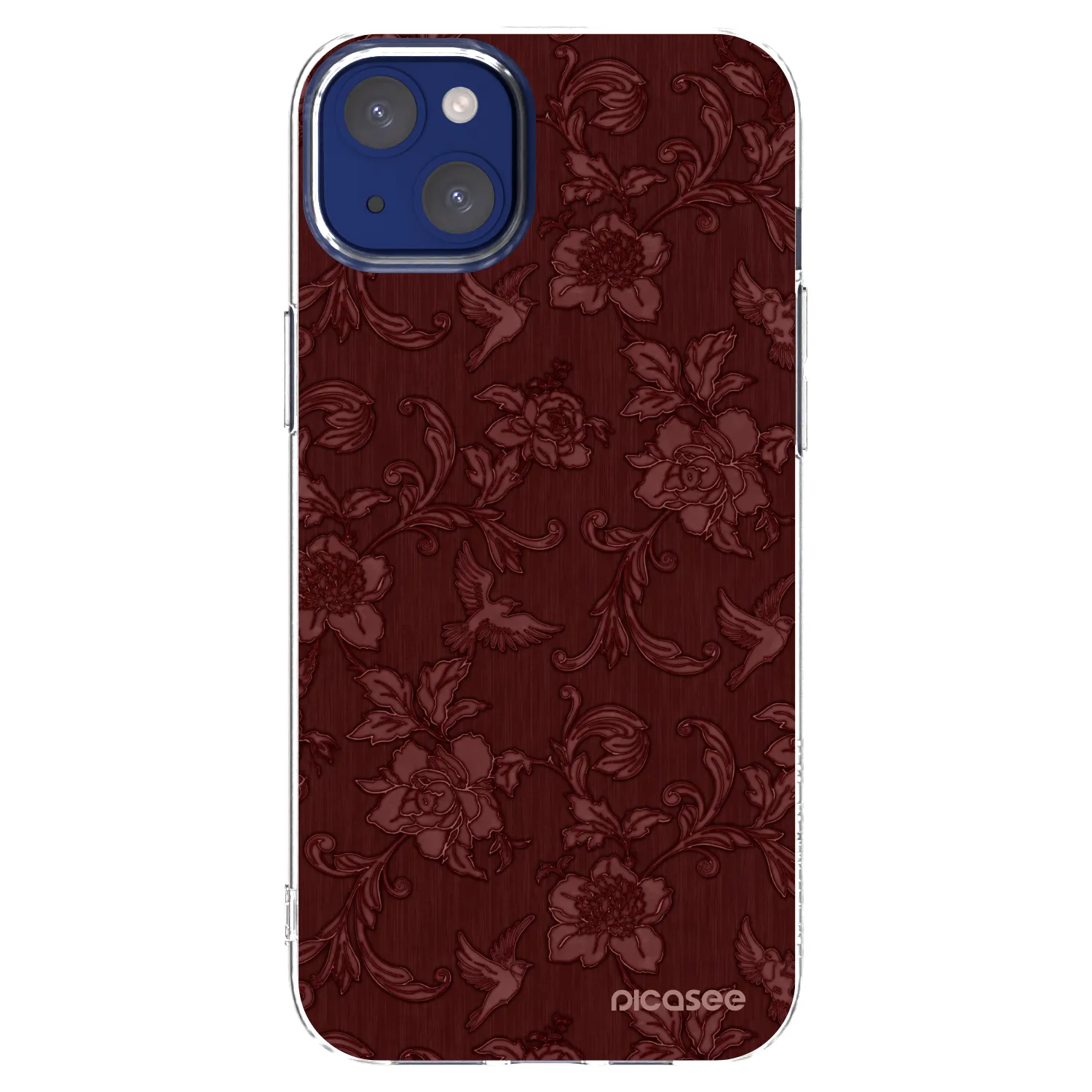Picasee átlátszó szilikon tok az alábbi mobiltelefonokra Apple iPhone 14 Plus - Red Elegance