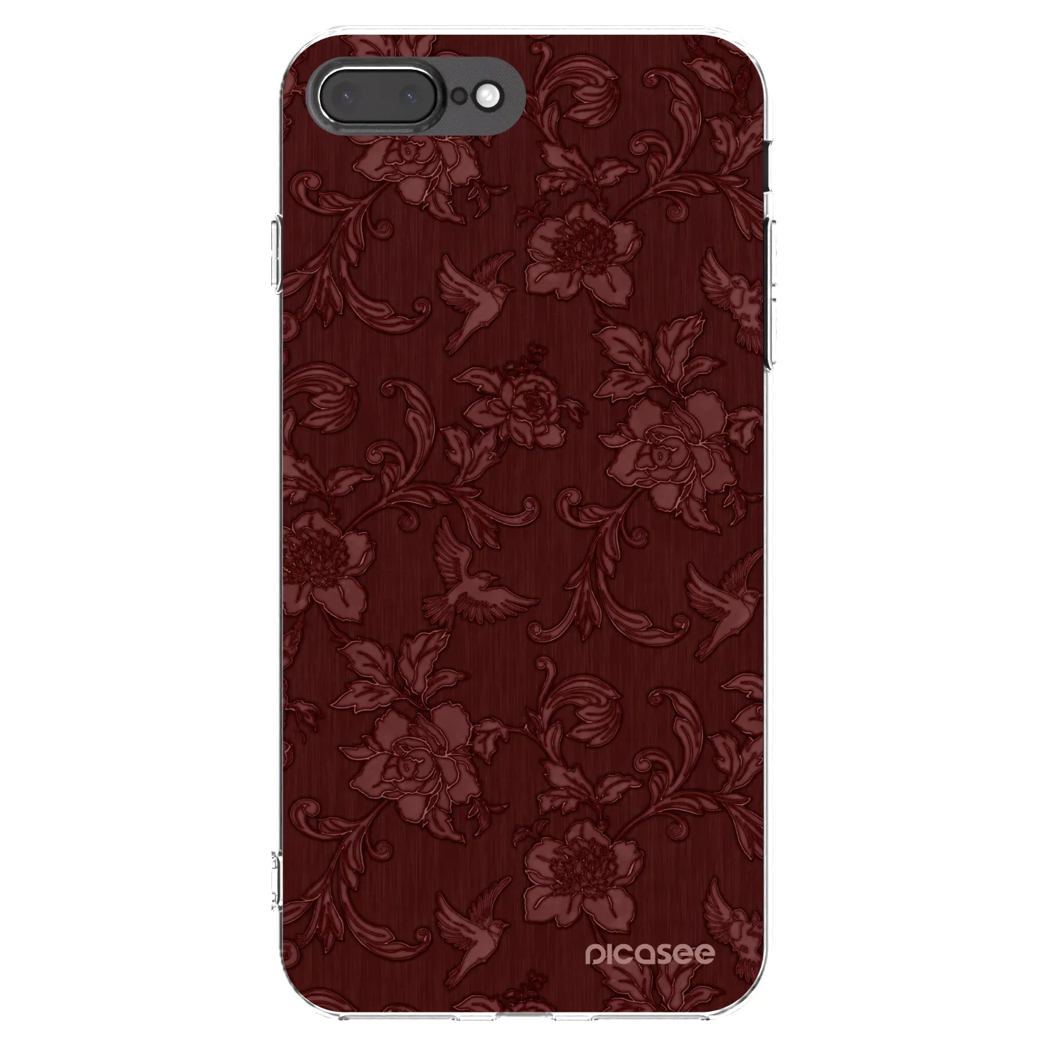 Picasee átlátszó szilikon tok az alábbi mobiltelefonokra Apple iPhone 8 Plus - Red Elegance