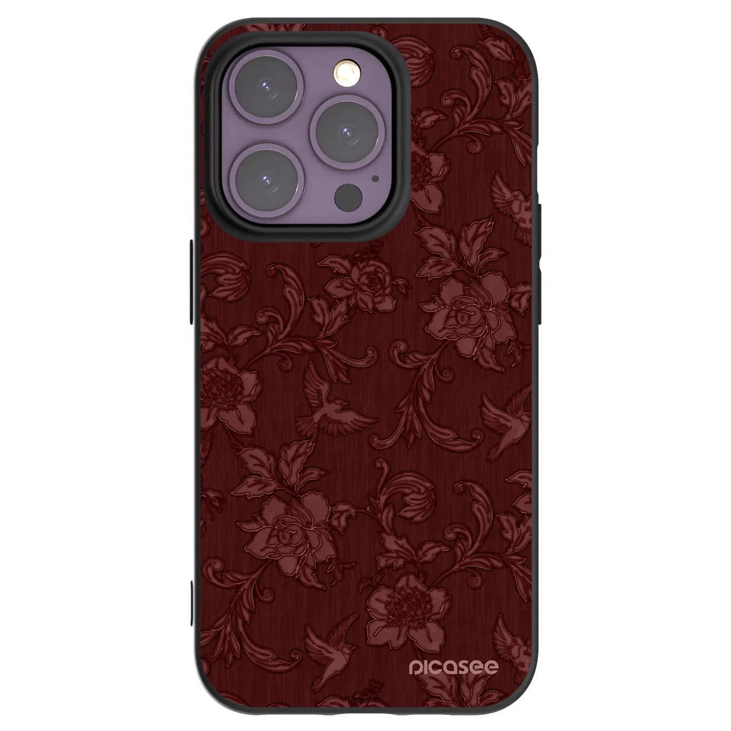 Picasee fekete szilikon tok az alábbi mobiltelefonokra Apple iPhone 14 Pro - Red Elegance