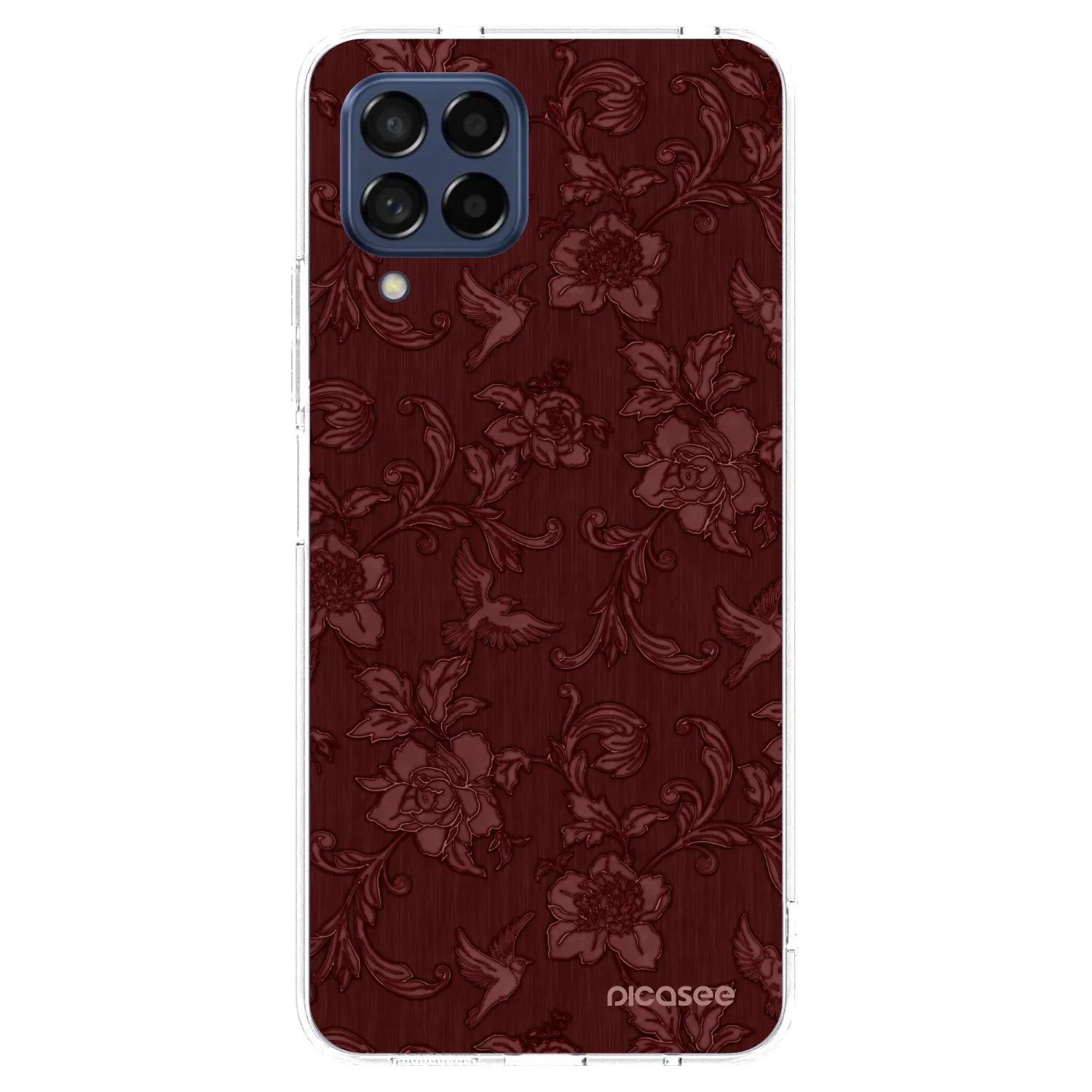 Picasee átlátszó szilikon tok az alábbi mobiltelefonokra Samsung Galaxy M53 5G - Red Elegance